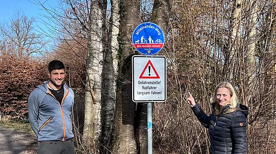 Vorfahrt für den „Miteinander-Weg“ Gemeinsamer Verkehrsraum für Fußgänger und Radfahrer