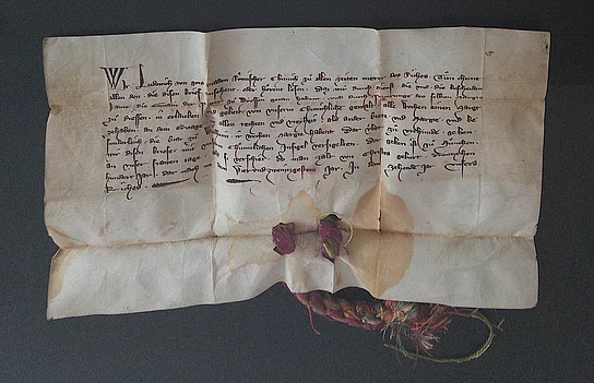 Urkunde zur Verleihung des Marktrechts