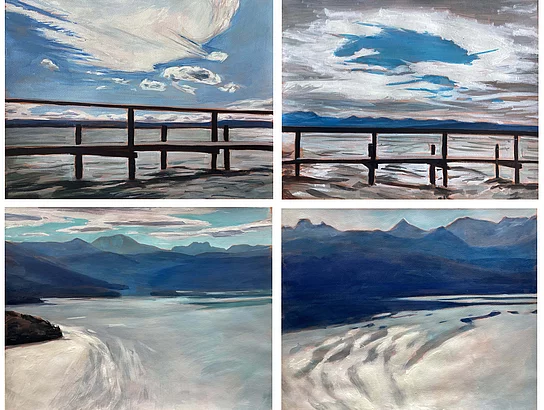 Martin Gensbaur, „Froschgartl“/„Paraplui“, Gouache/Ingres, 2025