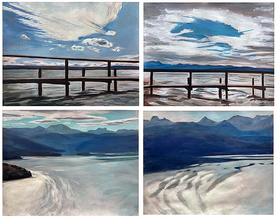 Martin Gensbaur, „Froschgartl“/„Paraplui“, Gouache/Ingres, 2025